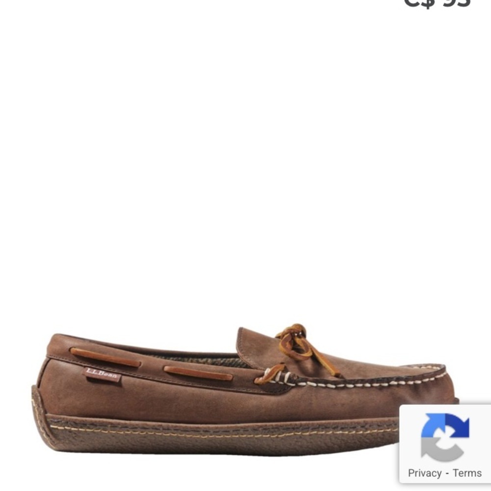 As is L.L.Bean Men's Handsewn Slippers, Flannel-Lined 11 As Is